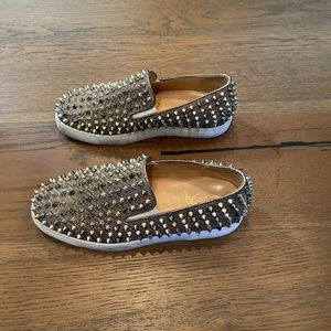 Christian Louboutin spiked boater shoe, like new